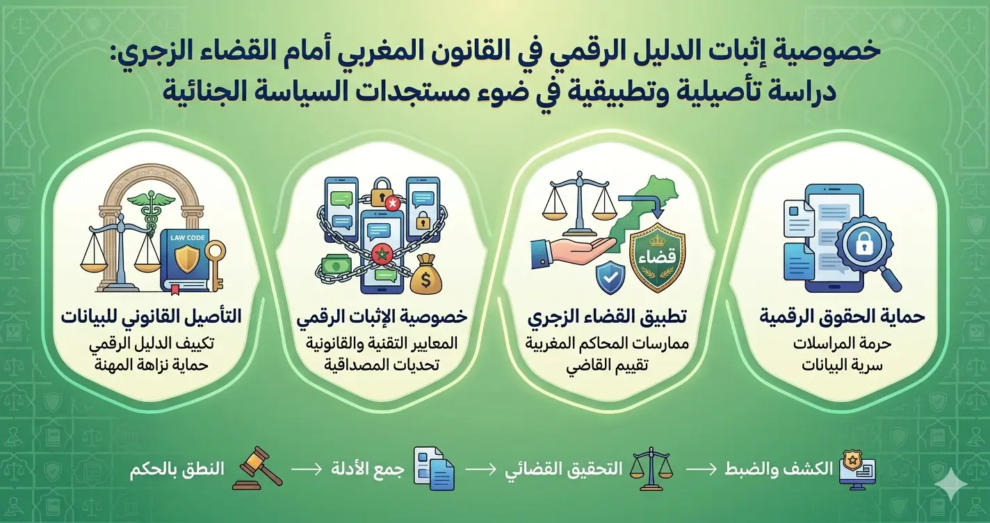 خصوصية إثبات الدليل الرقمي في القانون المغربي أمام القضاء الزجري:دراسة تأصيلية وتطبيقية في ضوء مستجدات السياسة الجنائية 2026