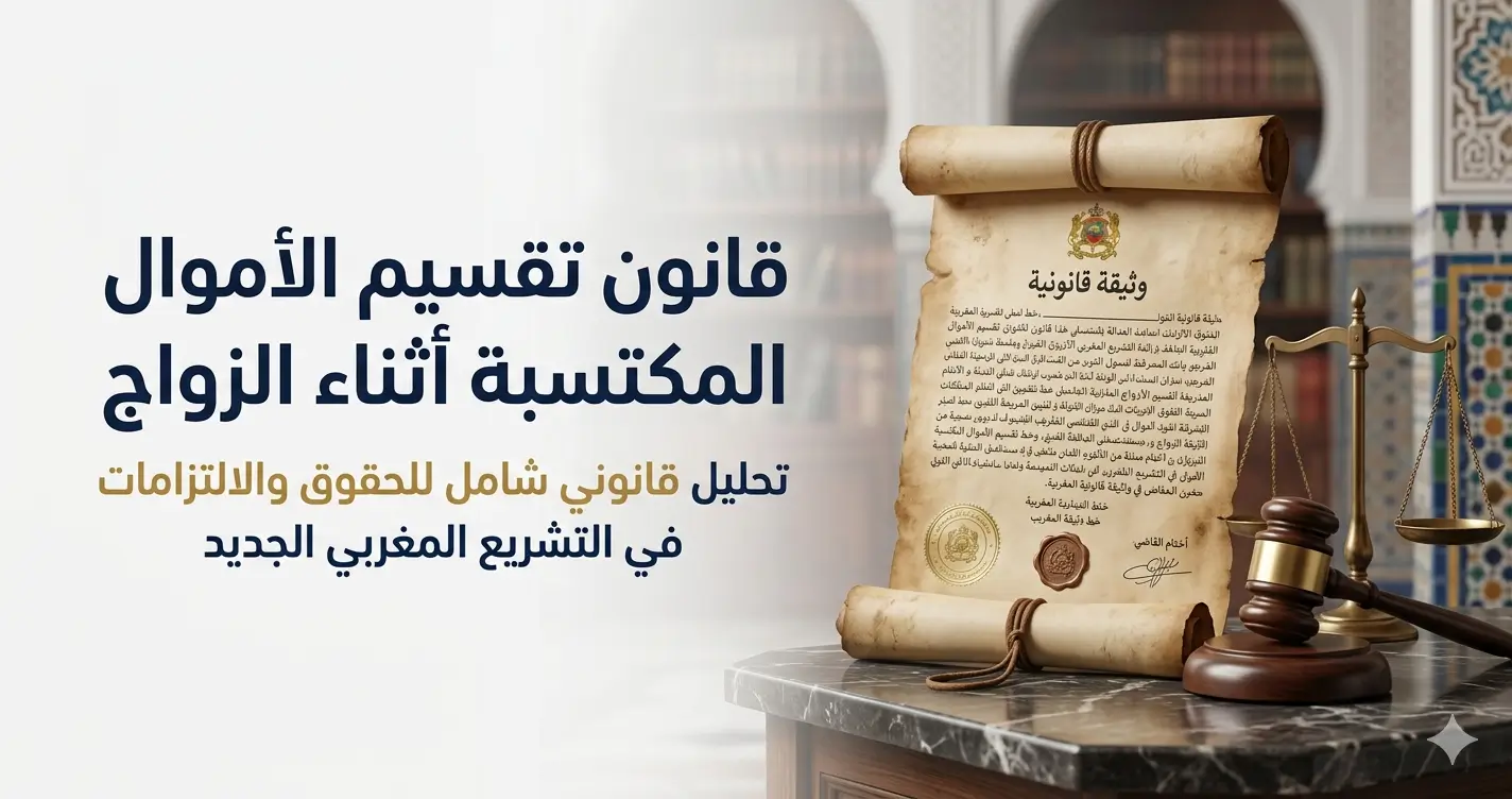 تقاسم الأموال المكتسبة أثناء الزواج في مدونة الأسرة المغربية 2026 | شرح المادة 49