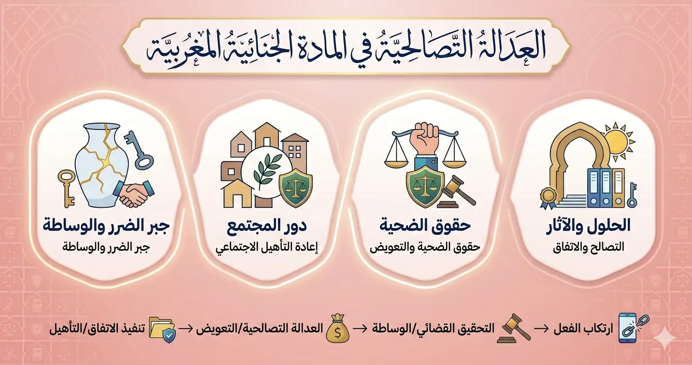 العدالة التصالحية في المادة الجنائية المغربية: دراسة تأصيلية وتحليلية شاملة 2026